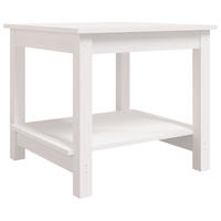 COUCHTISCH Weiß 50x50x45 cm Massivholz Kiefer - Weiß, Holz (50/50/45cm) - furnicato