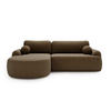 ECKSOFA DION BRAUN L - Links - Braun, Textil (261/177cm) - Luxkor24
