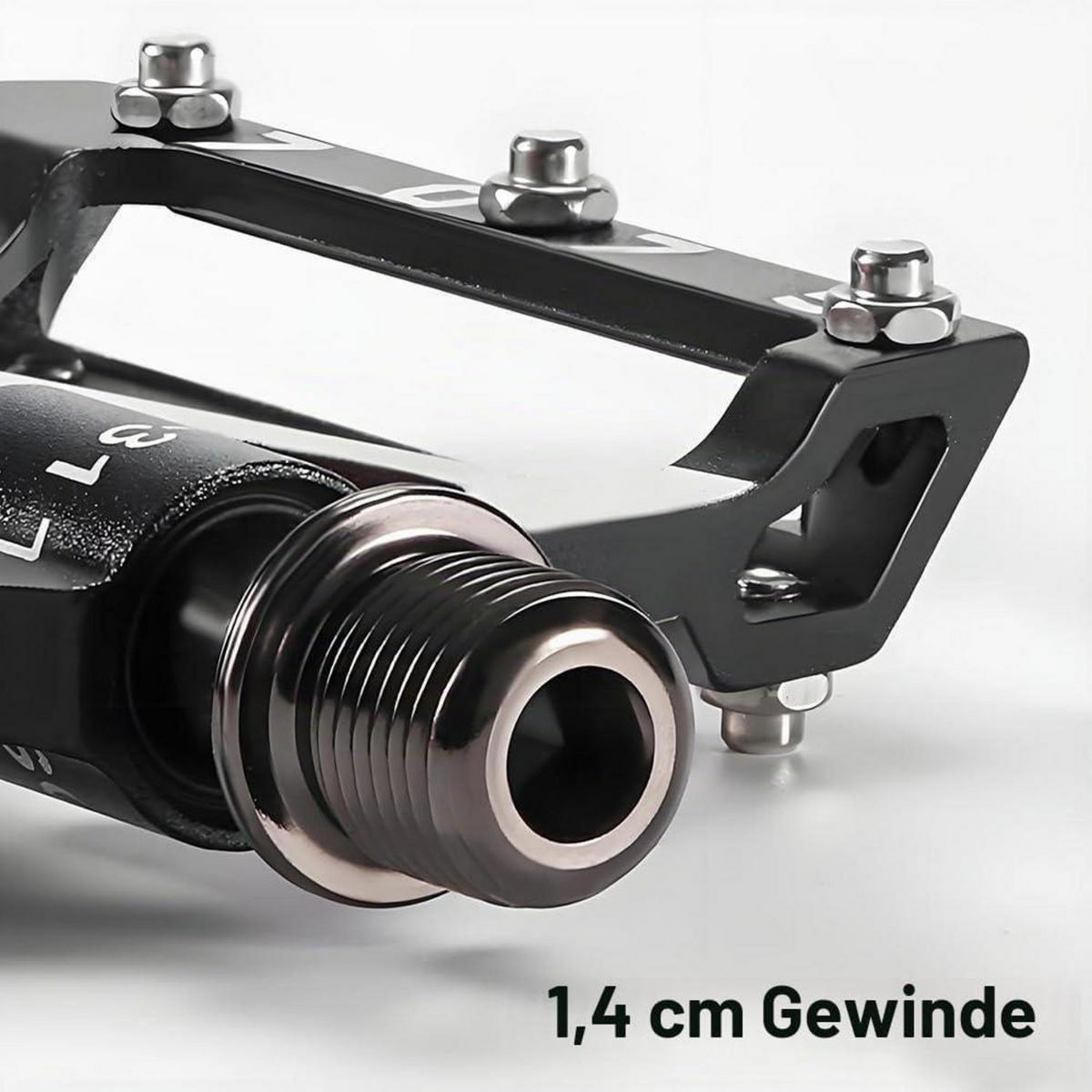 FAHRRADPEDALE Aluminium Schwarz 120 mm - Schwarz, Metall (10/1.7/12cm)
