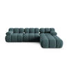 MODULARES-SOFA Bellis aus Samt petrol 4 Sitzplätze - Petrol, Textil (188/63/282cm) - Micadoni