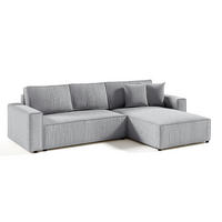 ECKSOFA Isaac 4 Sitzplätze Grau - Grau, Holzwerkstoff (294/185cm) - Petits-meubles