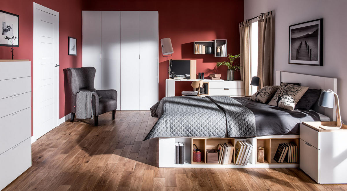 NACHTTISCH 4 YOU - Weiß, Holzwerkstoff (40.5/56/42cm) - Vox Möbel