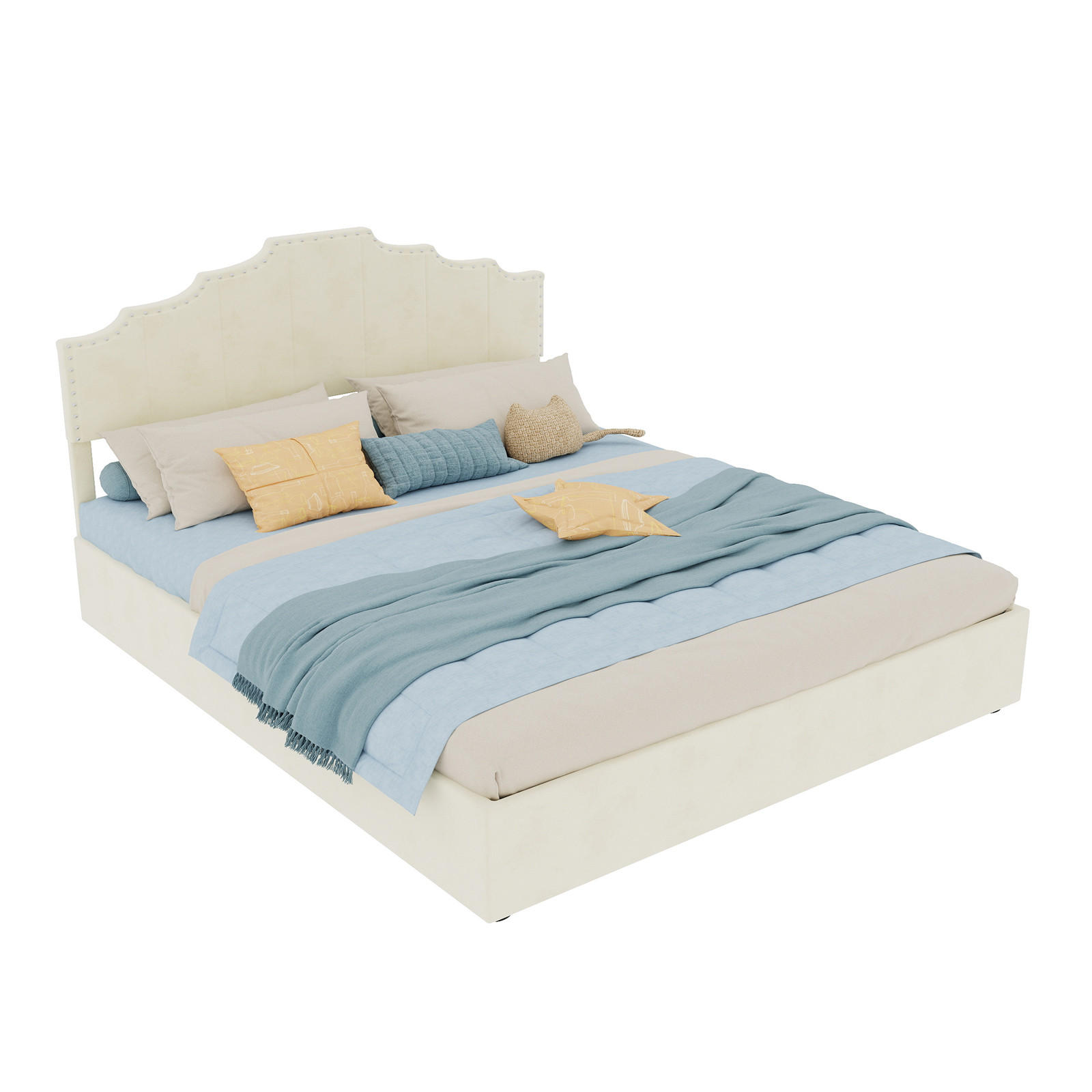 Meubliv Bett Beige 160x200 cm