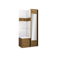 GARDEROBEN-SET Orion XXV - Eiche Artisan/Weiß, Holzwerkstoff/Kunststoff (82/186/46cm) - MIRJAN24