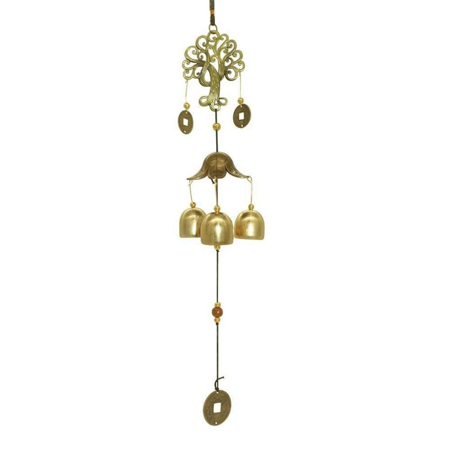 WINDSPIEL Glücksbaum Metall Gelb 49,5 cm - Bronzefarben, Metall (49.5/10/10cm)