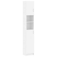 BADEZIMMERSCHRANK Weiss 32/25,5/190 Cm Holzwerkstoff - Weiß, Holzwerkstoff (25.5/190/32cm) - vidaXL