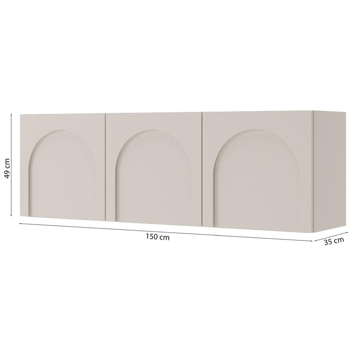 TV-LOWBOARD Arkadia Kaschmirgrau 150 cm - Taupe, Holzwerkstoff (150/49/35cm) - Selsey