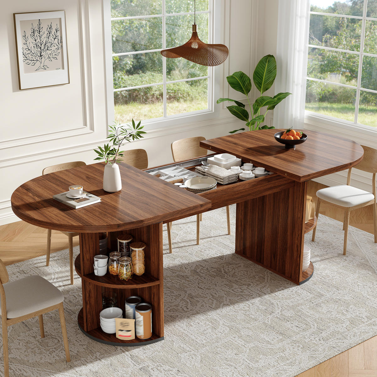 AUSZIEHTISCH Dunkelbraun 120-160/80/76 cm - Dunkelbraun, Holz (80/160/76cm) - PANGIVO