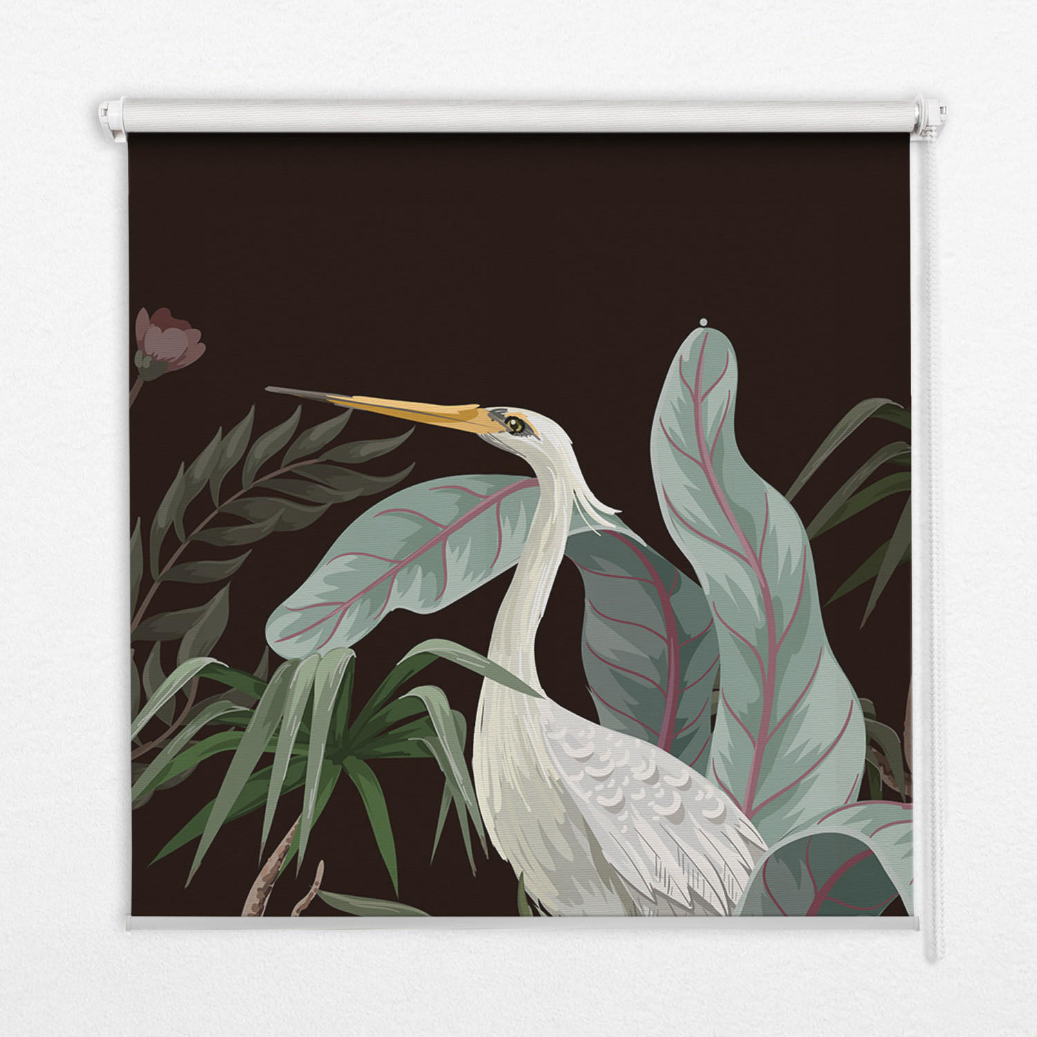 INNENROLLO - Fensterrollo - Rollo - 140x140 cm - Vögel im Laub - Schwarz, Kunststoff (140/140/0.5cm) - TULUP
