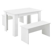 TISCHGRUPPE Hokksund - Weiß, Holzwerkstoff (110/73/70cm) - [en.casa]