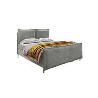 BOXSPRINGBETT VERO PLUS Cordstoff Hellgrau 140/200 cm - Hellgrau/Schwarz, Holzwerkstoff/Textil (140/200cm) - 99rooms