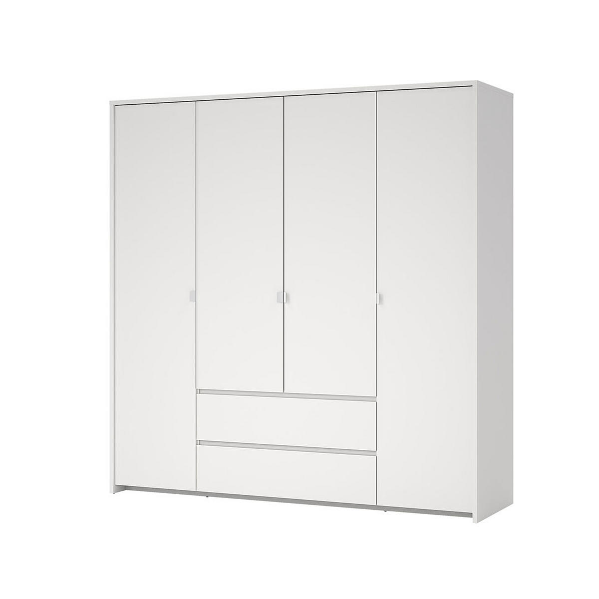 KLEIDERSCHRANK, Next, Weiß, Holzwerkstoff, 197 x 58 x 203 cm - Weiß, Holzwerkstoff (197/203/58cm) - ebuy24