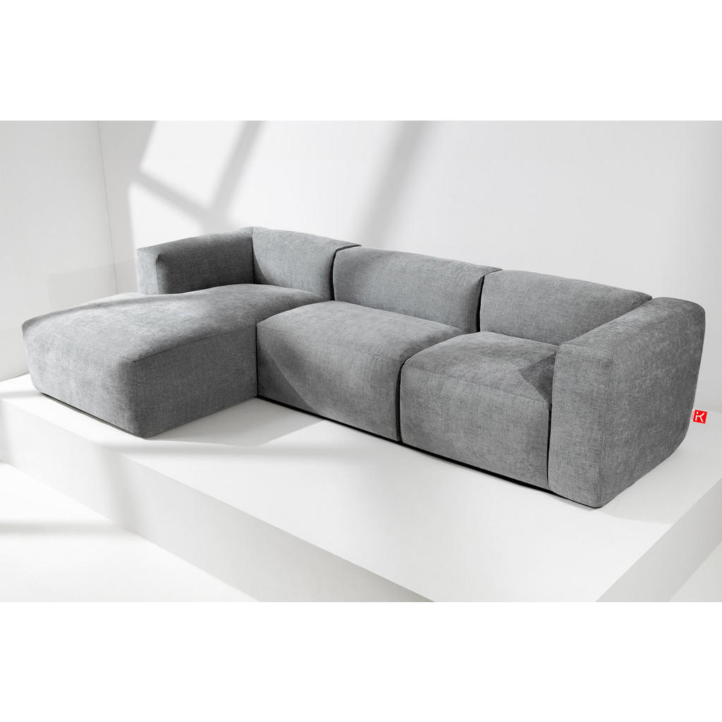 Thumbnail - Konsimo® Eckmodulsofa-Links, Hellgrau, Textil, einzeln stellbar,Freiform, 297x180 cm, Wohnzimmer, Sofas & Couches, Wohnl...