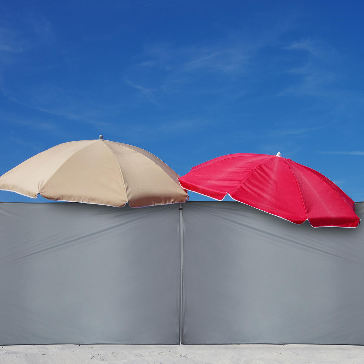 WINDSCHUTZ - Grau, Textil (400/150cm) - Relaxdays