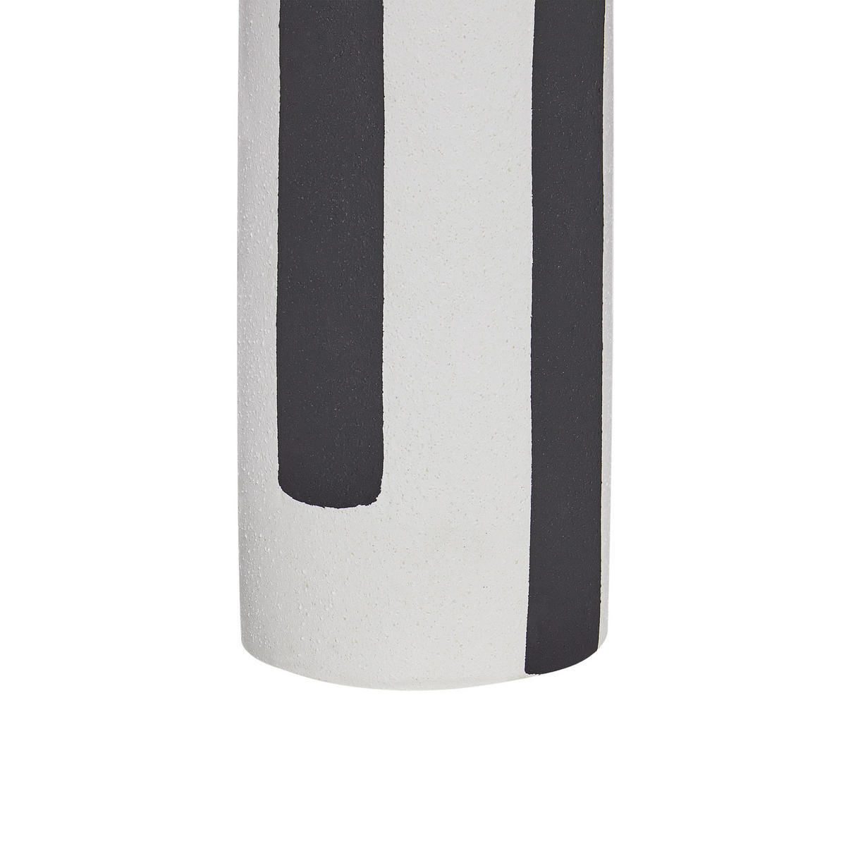 BLUMENVASE Steinzeug weiß Escolar - Weiß, Stein (28cm) - Beliani