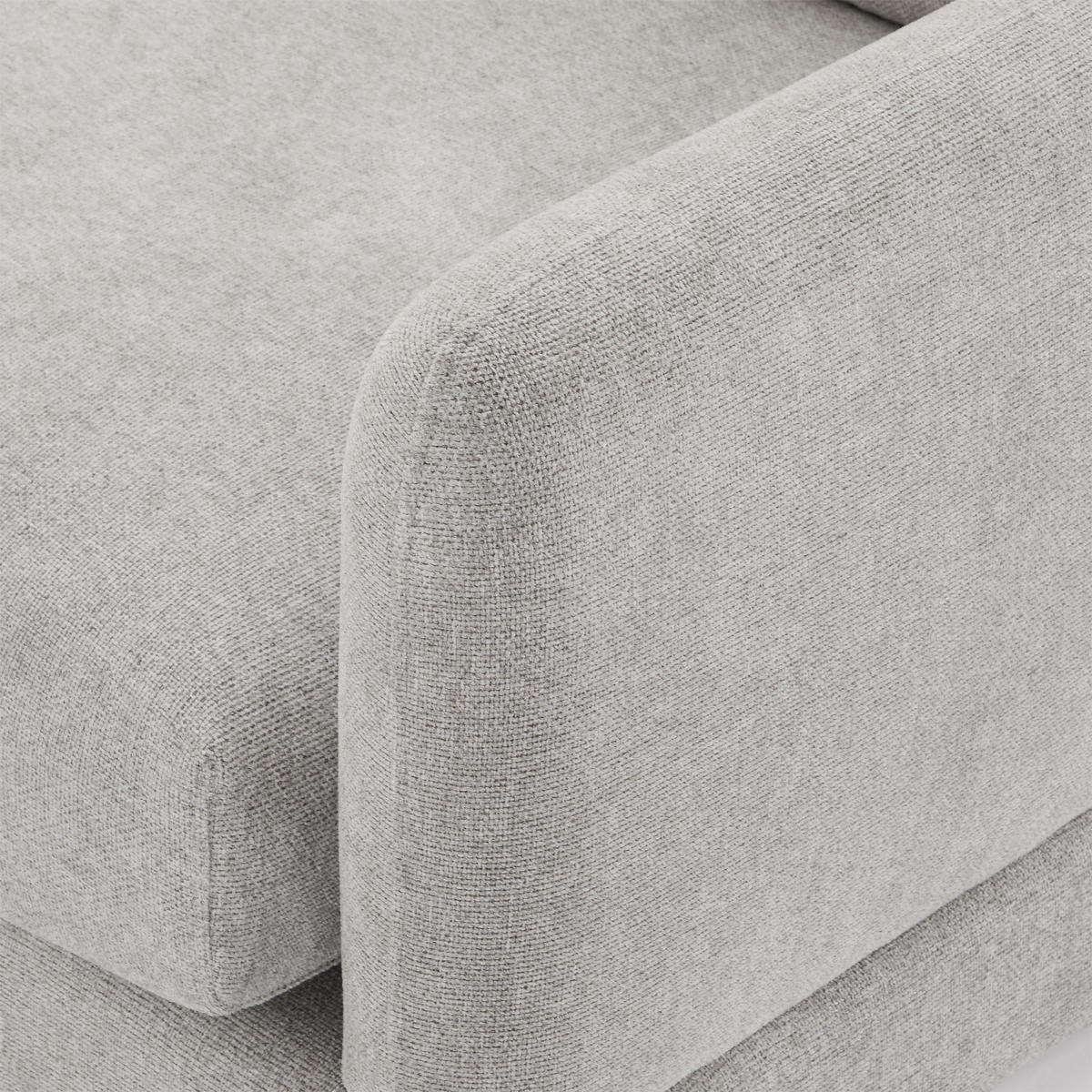 ECKSOFA Webstoff Grau - Schwarz/Grau, Textil/Metall (290/95cm) - Furnhouse