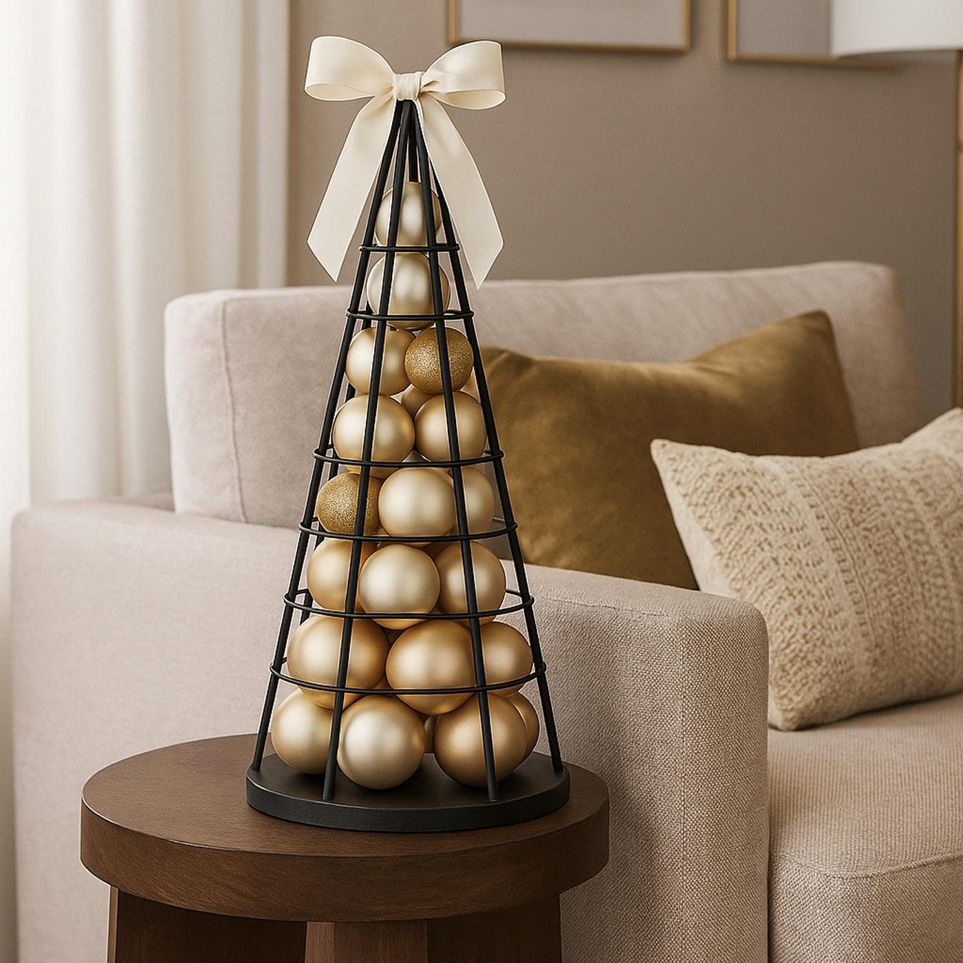 DEKO-BAUM Schwarz - Schwarz, Metall (60cm) - MCW