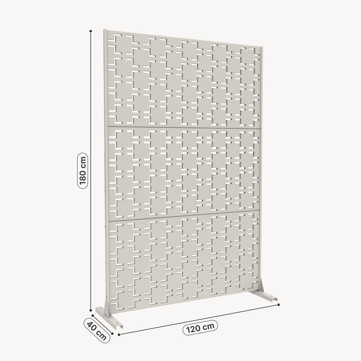 TRENNWAND Basciano - Beige, Metall (120/180cm) - casa.pro