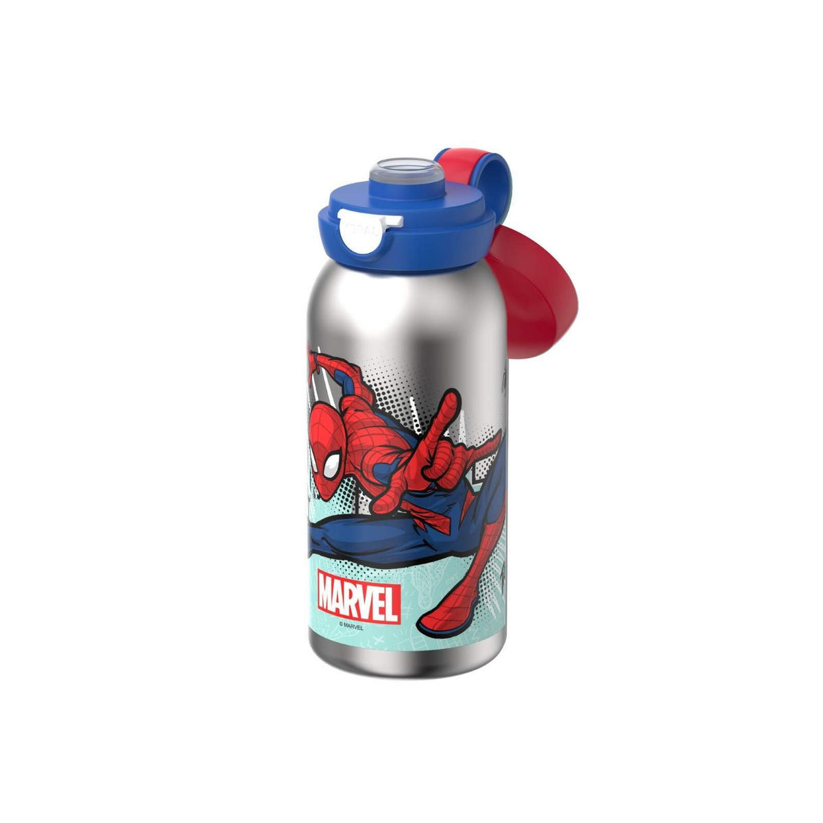 ISOLIERFLASCHE MIT KLAPPDECKEL Campus Spiderman 500 ml - Rot, Kunststoff/Metall (0.5L) - Mepal