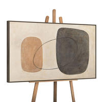 GEMÄLDE Ausgewogenheit der Kontraste Schattenfugenrahmen Grau 120x80 cm - Grau, Holz (120/80cm) - YS-art gallery