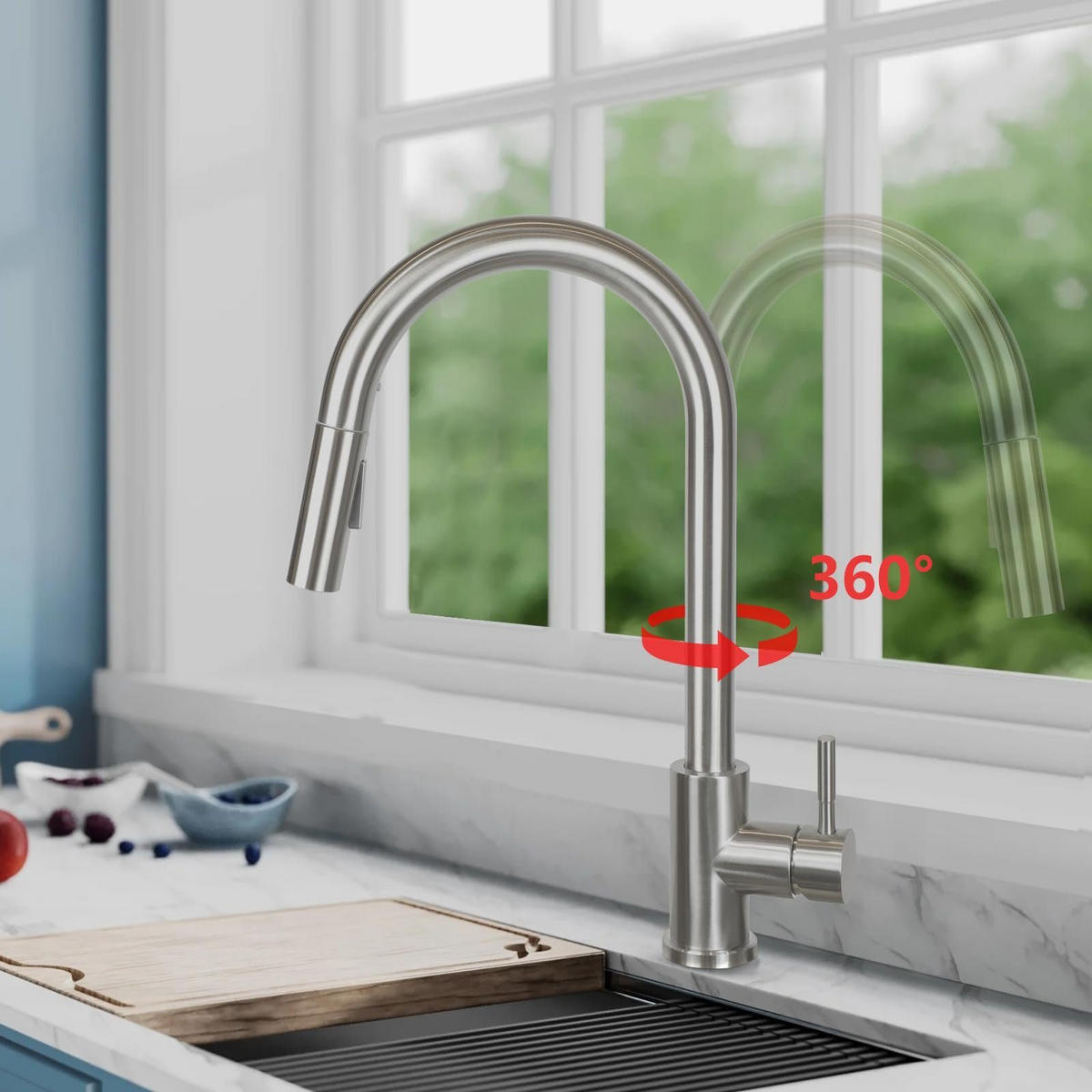 KÜCHENARMATUR Bachor 5/43/27 cm - Silberfarben, Metall (5/43/27cm) - ZMH