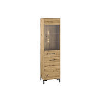 VITRINE NEVIO Beige 55x40x200 cm - Beige, Holzwerkstoff (55/200/40cm) - FURNLUX