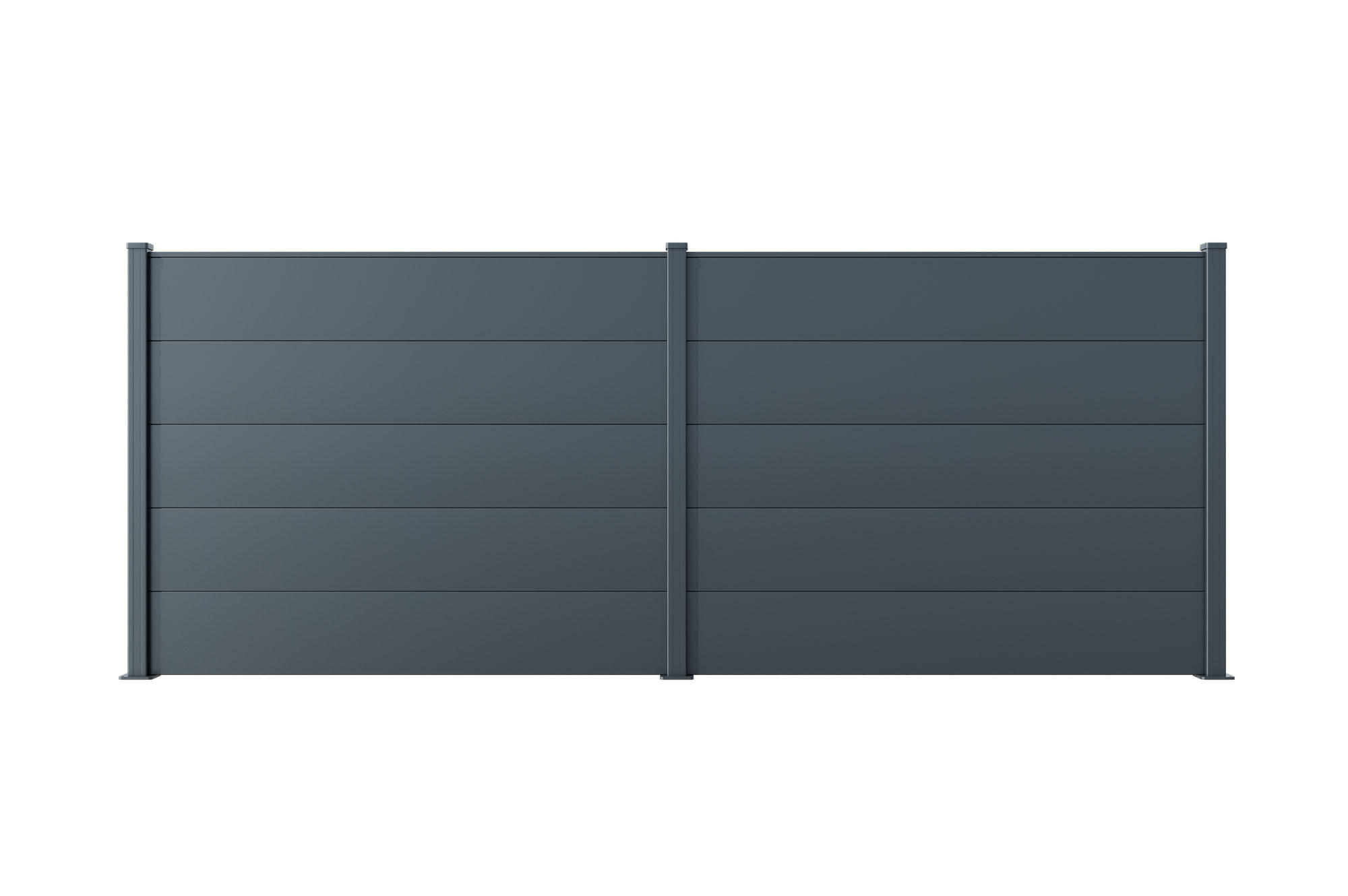 ALUMINIUM-ZAUNLATTEN 10m H.150cm anthrazitgrau - ALPIS - Grau, Metall (1000/150cm) - Casanoov