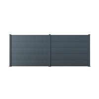 ALUMINIUMZAUN breite Lamellen 6m H.150cm anthrazitgrau - ALPIS - Grau, Metall (600/150cm) - Casanoov