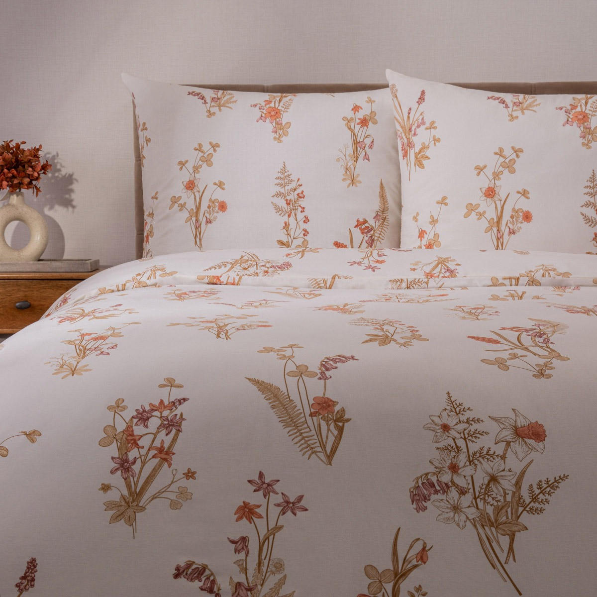 BETTWÄSCHE Vittoria Baumwolle 220/200 cm - Ecru, Textil (220/200cm) - Homla