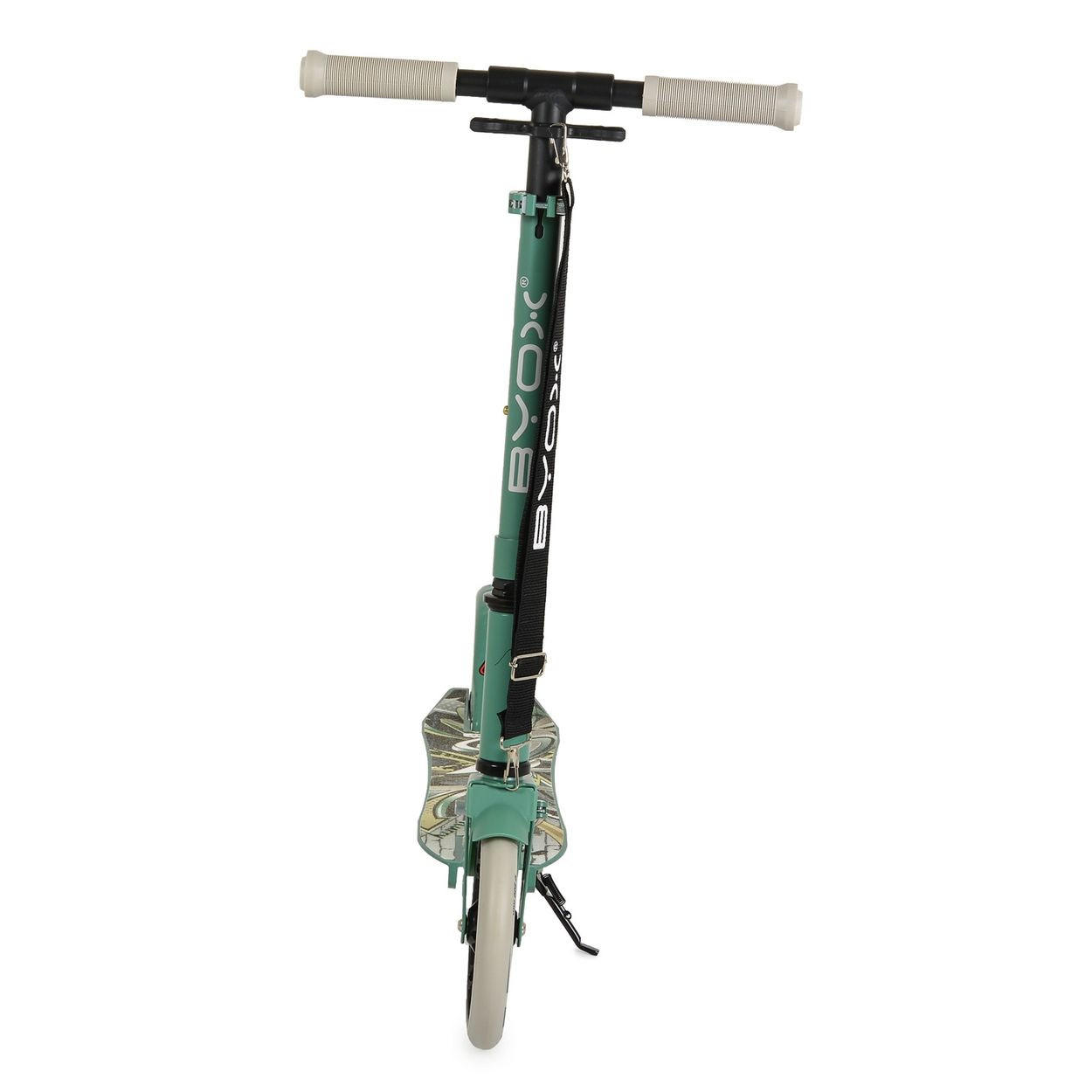 KINDERROLLER Flurry hellgrün klappbar, Seitenständer, höhenverstellbar, PU-Räder - Grün, Metall (85/14/93cm)