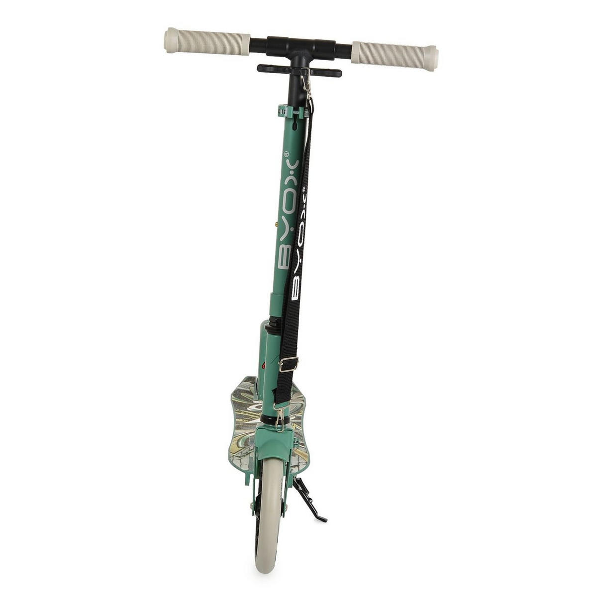 KINDERROLLER Flurry hellgrün klappbar, Seitenständer, höhenverstellbar, PU-Räder - Grün, Metall (85/14/93cm)