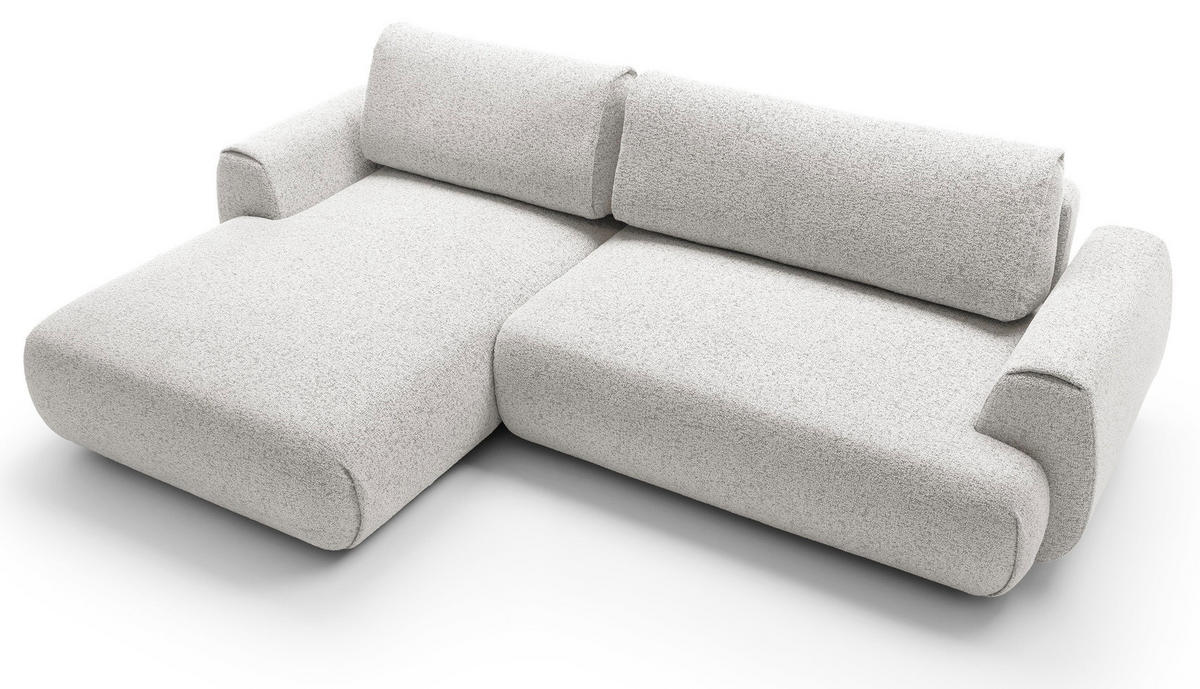 ECKSOFA mit Schlaffunktion 270 cm Ralto, Links, Hellgrau - Hellgrau, Holz (270/167cm) - Emporius