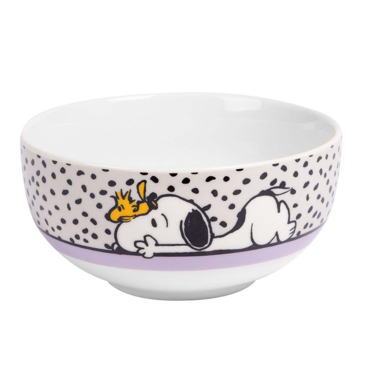 FRÜHSTÜCKSSET The Peanuts Snoopy Did someone say food! Weiß 3-teilig - Multicolor, Keramik (23.8/11.2/23.3cm) - United Labels