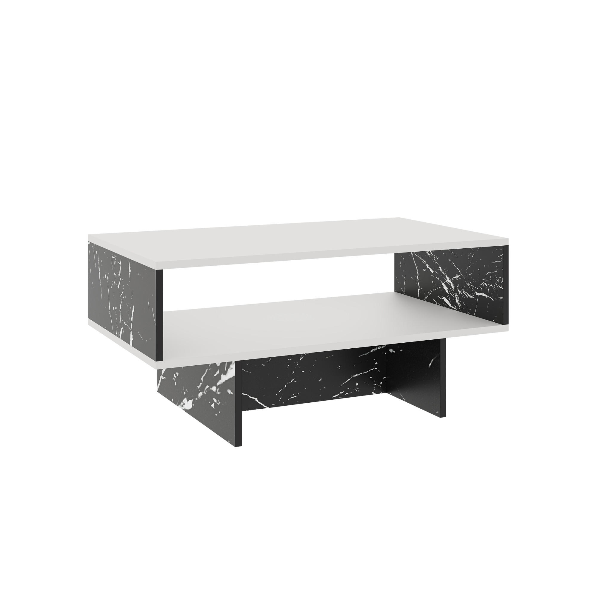 COUCHTISCH Mjölby 80/45/37 - Schwarz, Holzwerkstoff (45/80/37cm) - [en.casa]