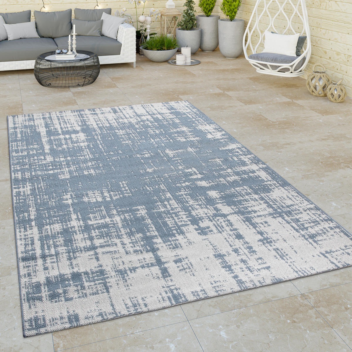 OUTDOORTEPPICH 160/220 cm Nevada 193 - Weiß, Textil (160/220cm) - Paco Home