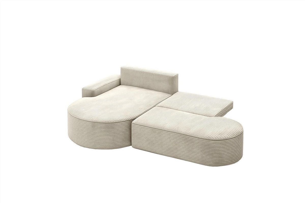 ECKSOFA Girona Mit Schlaffunktion - Weiß, Holzwerkstoff/Textil (278/179cm) - Fun Möbel