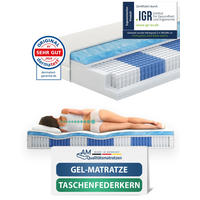 GEL TASCHENFEDERKERNMATRATZE 1000 Federn 200/200 cm H3 - 24cm Höhe & Tencel Bezug - Weiß, Textil (200/200cm) - AM Qualitätsmatratzen