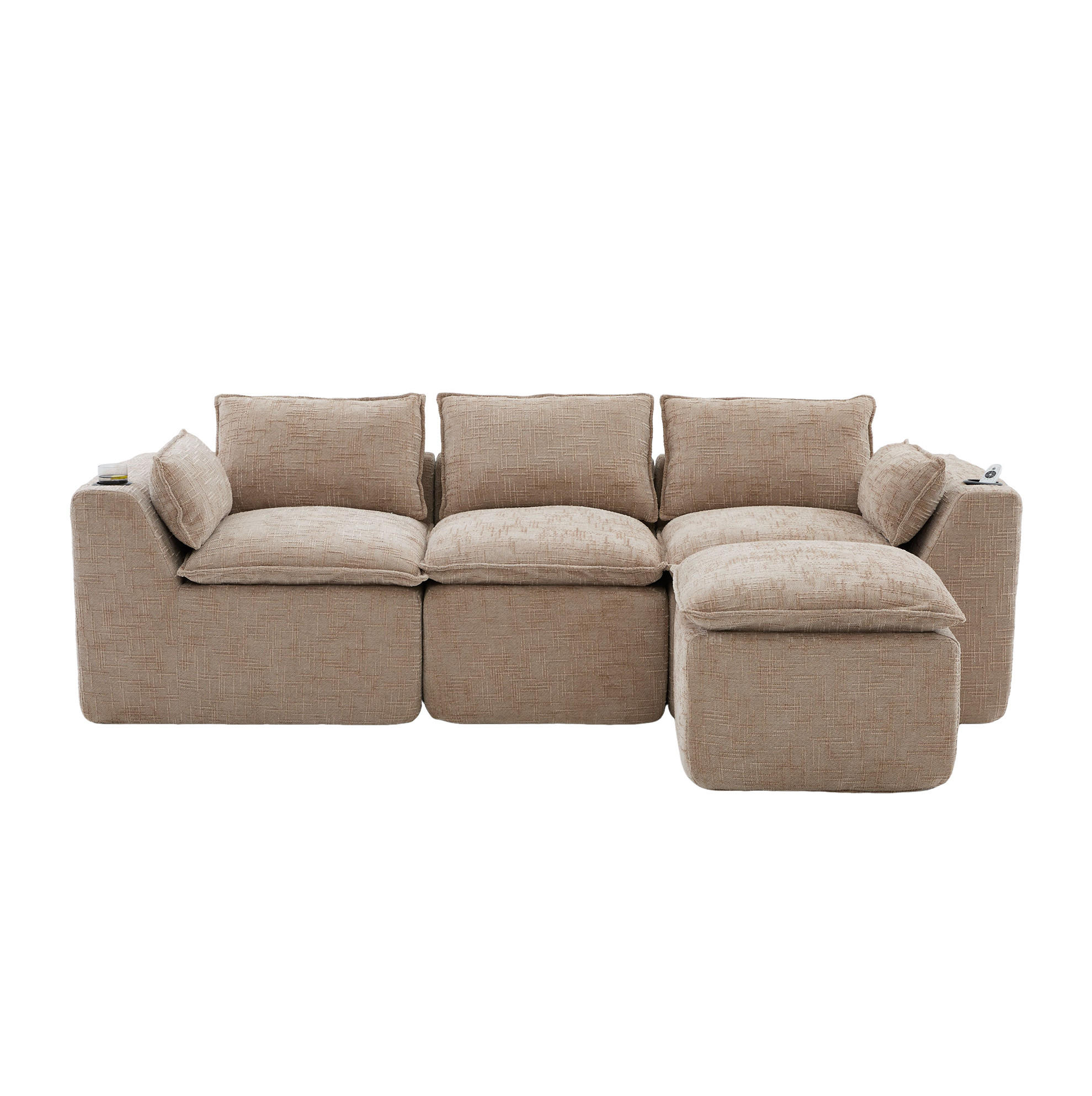 Okwish Ecksofa Sand 256x161 cm