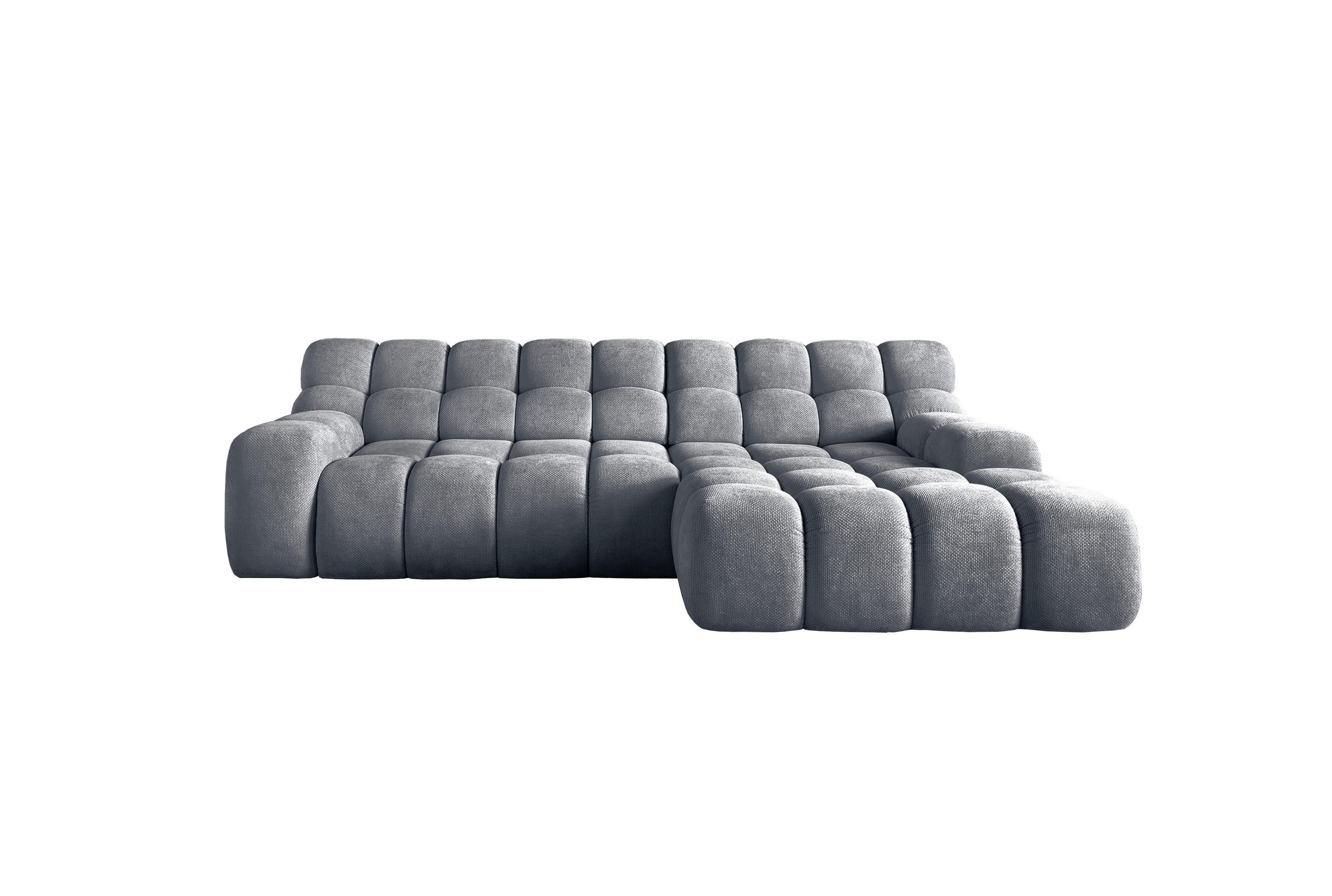 ECKSOFA CAMPILE mit modernem Design, Grau, Rechts, 297x180 cm - Grau, Holz/Textil (288/119cm) - DomoHome