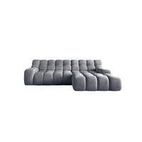 ECKSOFA CAMPILE mit modernem Design, Grau, Rechts, 297x180 cm - Grau, Holz/Textil (288/119cm) - DomoHome