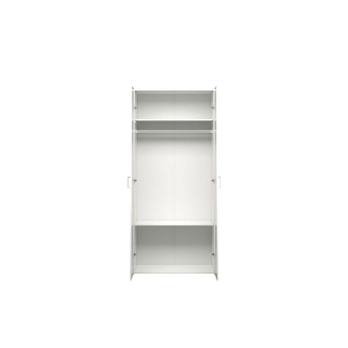 GARDEROBENSCHRANK weiß - Weiß, Holzwerkstoff (78/175/49cm) - ebuy24