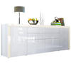 SIDEBOARD La Paz Weiß Hochglanz / Creme Hochglanz - Weiß Hochglanz/Creme, Holzwerkstoff (200/72/35cm) - Vladon