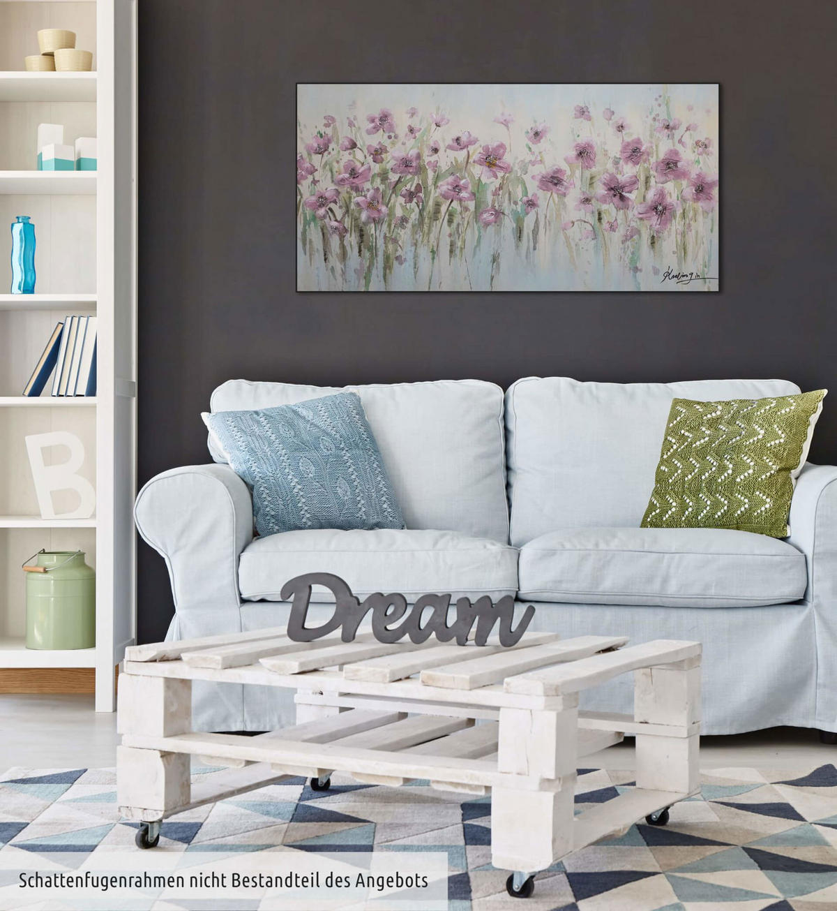 ÖLGEMÄLDE 120/60 cm - Grün, Holz/Textil (1.6/60cm) - KUNSTLOFT