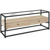 LOWBOARD Maidenhead,121,5 x 41,5 x 50,5 cm,Industrial Holz hell, Eiche Sonoma - Naturfarben, Holzwerkstoff (41.5/50.5/121.5cm) - tectake