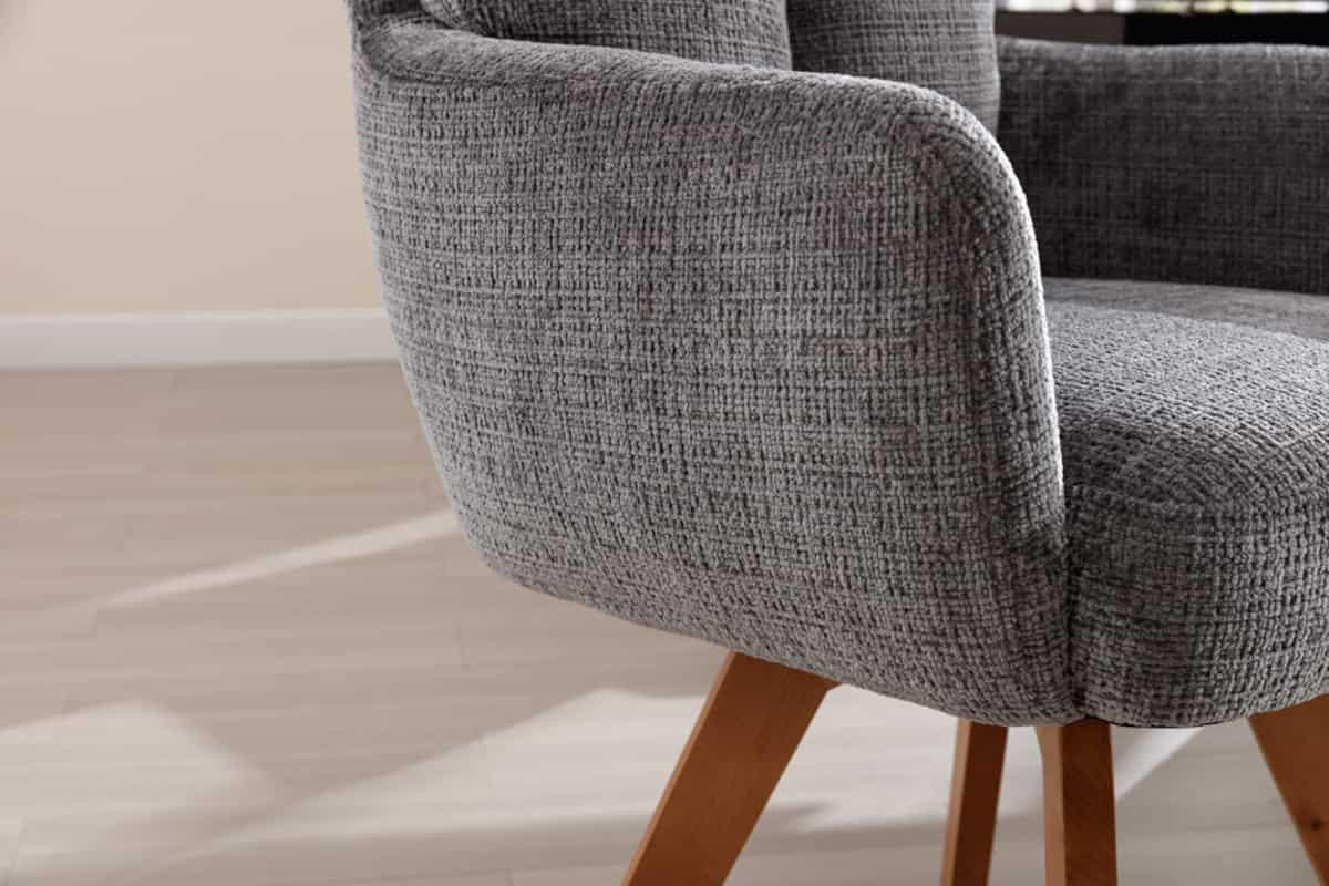 STUHL BIG GEORGE Chenille Grau 90 cm - Braun/Grau, Holz/Kunststoff (60/92/67cm) - riess-ambiente