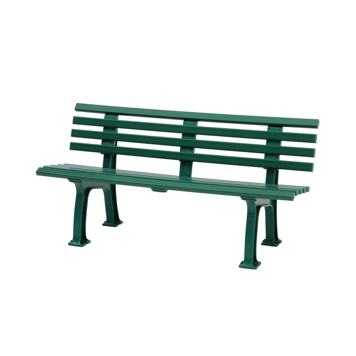 GARTENBANK Antigua 3 Sitzer Grün 74 x 150 x 54 cm Witterungskunststoff & UV Beständiger Kunststoff - Grün, Kunststoff (150/74/54cm) - PROREGAL