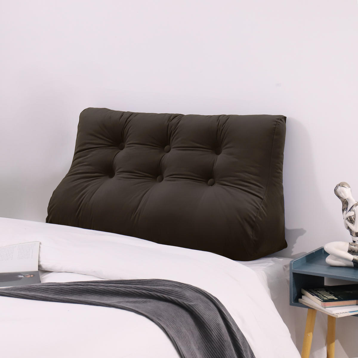 RÜCKENKISSEN Körperkontur Samtlook Braun 100 cm - Braun, Textil (55/100cm) - Vercart