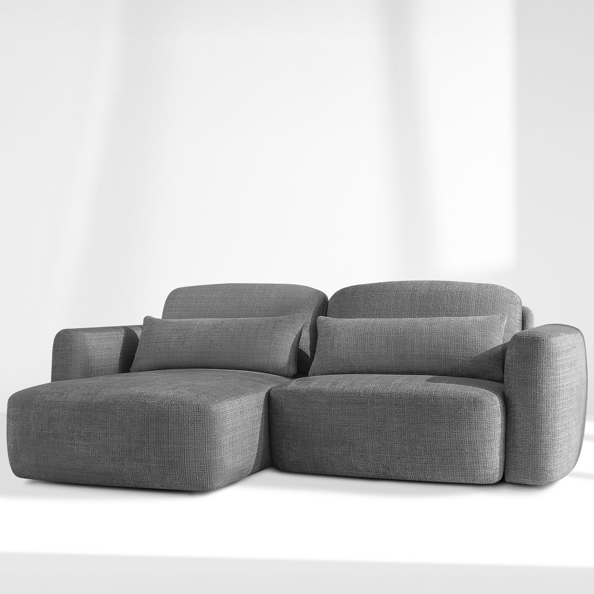 SITZGARNITUR ELOSA - Dunkelgrau, Holz/Textil (245/85/165cm) - KONSIMO®