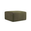 POUF Strukturstoff Grün - Schwarz/Olivgrün, Holzwerkstoff/Kunststoff (75/37/75cm) - Makamii