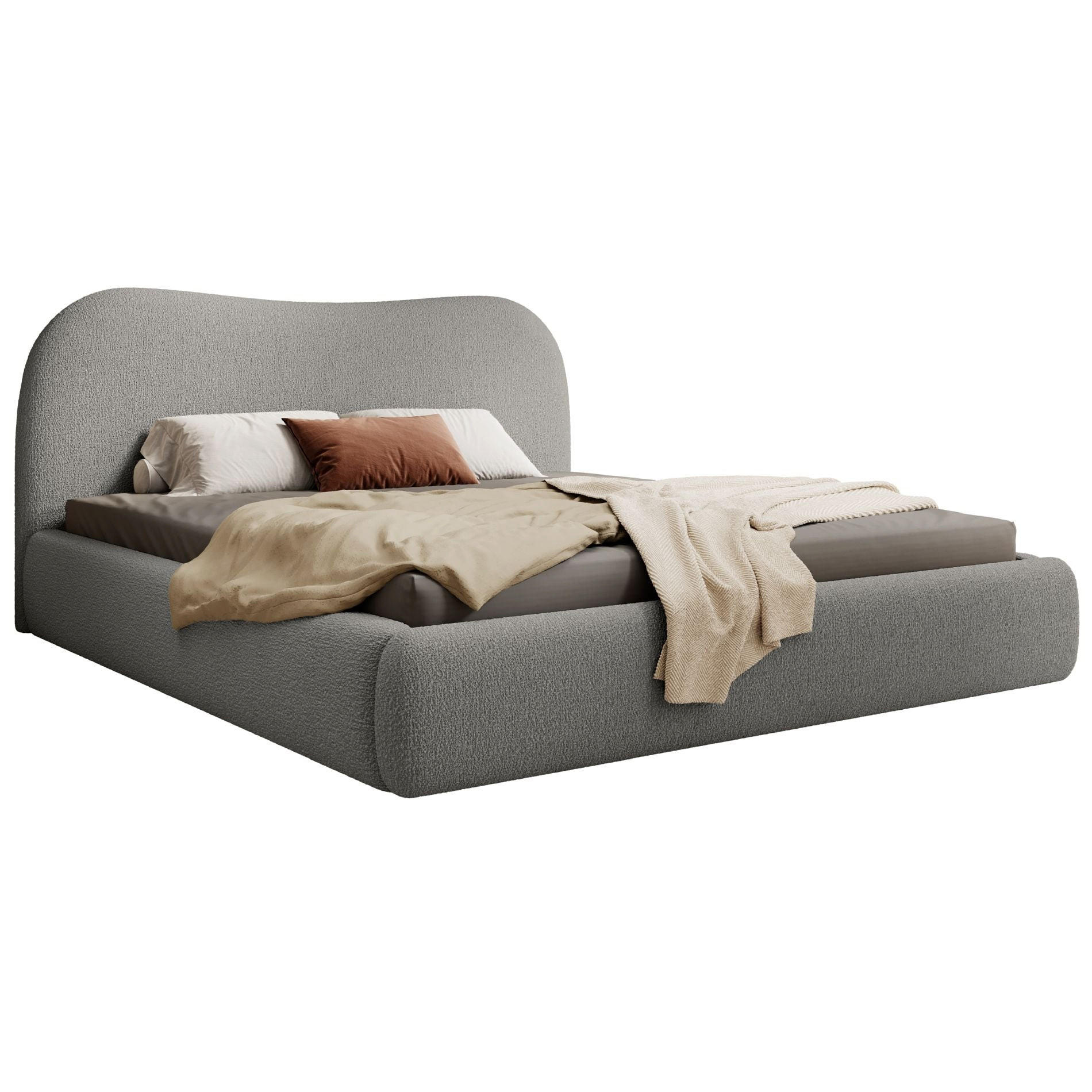 POLSTERBETT SIMSALO Dunkelgrau 140x200 cm - Dunkelgrau/Schwarz, Holz/Textil (140/200cm) - Selsey